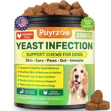 Yeast Infection Treatment for Dogs, 200 Dog Yeast Treatment Chews