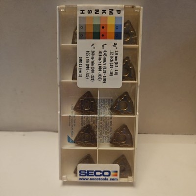  Seco Turning Insert: WNMG433-MR7 - WNMG080412-MR7 10 Solid Carbide  LOT 584