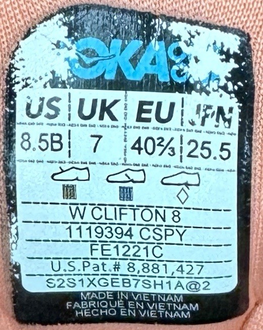 Hoka One One Clifton 8 Women's Running Sneakers Size 8.5 B - Very Good - NR! thumbnail 2