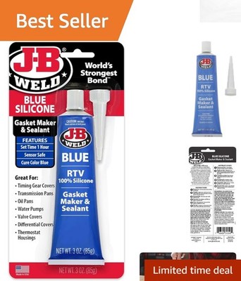 Easy Application RTV Silicone Sealant - 3 oz Waterproof Gasket Maker in Blue
