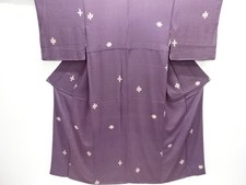 7747986: JAPANESE KIMONO / ANTIQUE KIMONO / SILK / KINSHA / ABSTRACT FLOWER