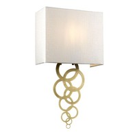 Wandlampe Creme Messing Up Down E27 Soff Metall Flur Wohnzimmer Wandleuchte