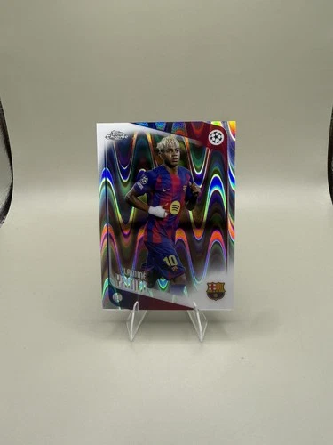 Topps Chrome Lamine Yamal FC Barcelona UEFA Champions League #10 2024-25 Raywave