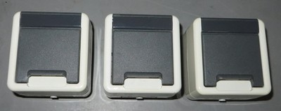 3 x Original Gira Steckdose Steckdosen mit Klappdeckel IP44  KD 444030 Aufputz