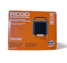 RIDGID 18V Bluetooth Speaker, Tool Only, Premium Sound R84088B, 25 Hr Runtime