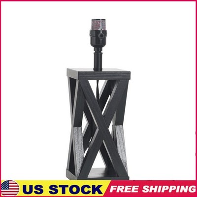 Accent Lamp Base Light Socket Wood Construction Easy Switch Farmhouse Home Decor