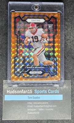 Brock Bowers 2024 Panini Prizm Draft Picks Rookie #107 Orange Finite Prizm 30/39