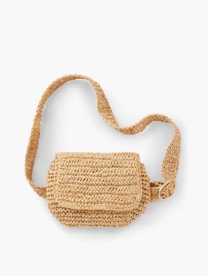 New Talbots HAT ATTACK STRAW BELT BAG