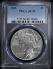 1934-P $1 Peace Silver Dollar PCGS AU 58