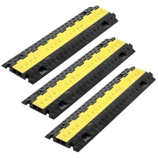 VEVOR Cable Protector Ramp TPU Cord Cover 22000 lbs/axle Capacity 2 Channel