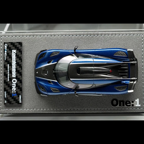 GRYNING 1:43 Koenigsegg One:1 Blue Carbon Diecast Model Car Collection - Picture 7 of 8