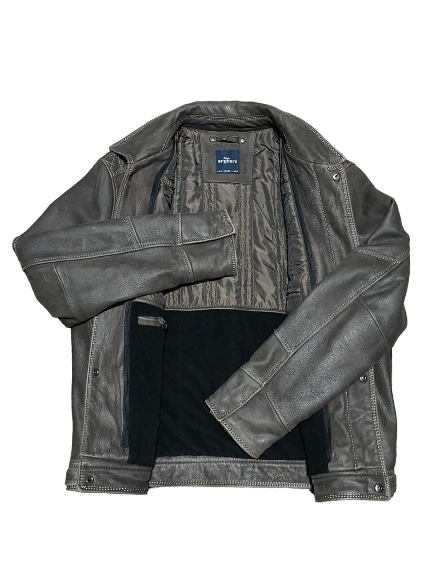 engbers German Leather Brown Bomber Biker Jacket XL | eBay engbers German Leather Brown Bomber Biker Jacket XL | eBay