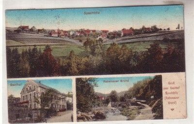 06404 multi-picture postcard greeting from Spechtritz station (Rabenauer Grund) around 1916