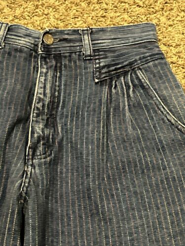 Vintage Jordache 80s Colorful Pinstripe Mom Jeans High Rise Size 11 Long A37 - Picture 3 of 7