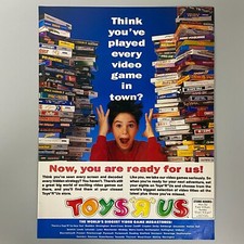 Toys 'R' Us Jeu Vidéo 1992 Vintage Rétro Publicité