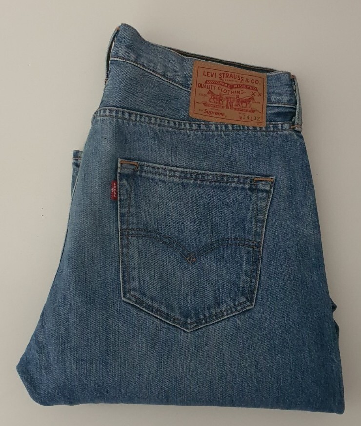 FW14 Supreme Levis Custom Fit 501 jeans 34 W34 L32 Levi's