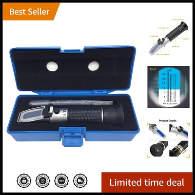 Dual Scale Refractometer with Automatic Temp Compensation - For Homebrew Success