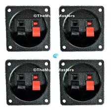 (4) Square 2x2 Push Speaker Mini Terminal Cup Car Home Audio Speaker Box Cabinet