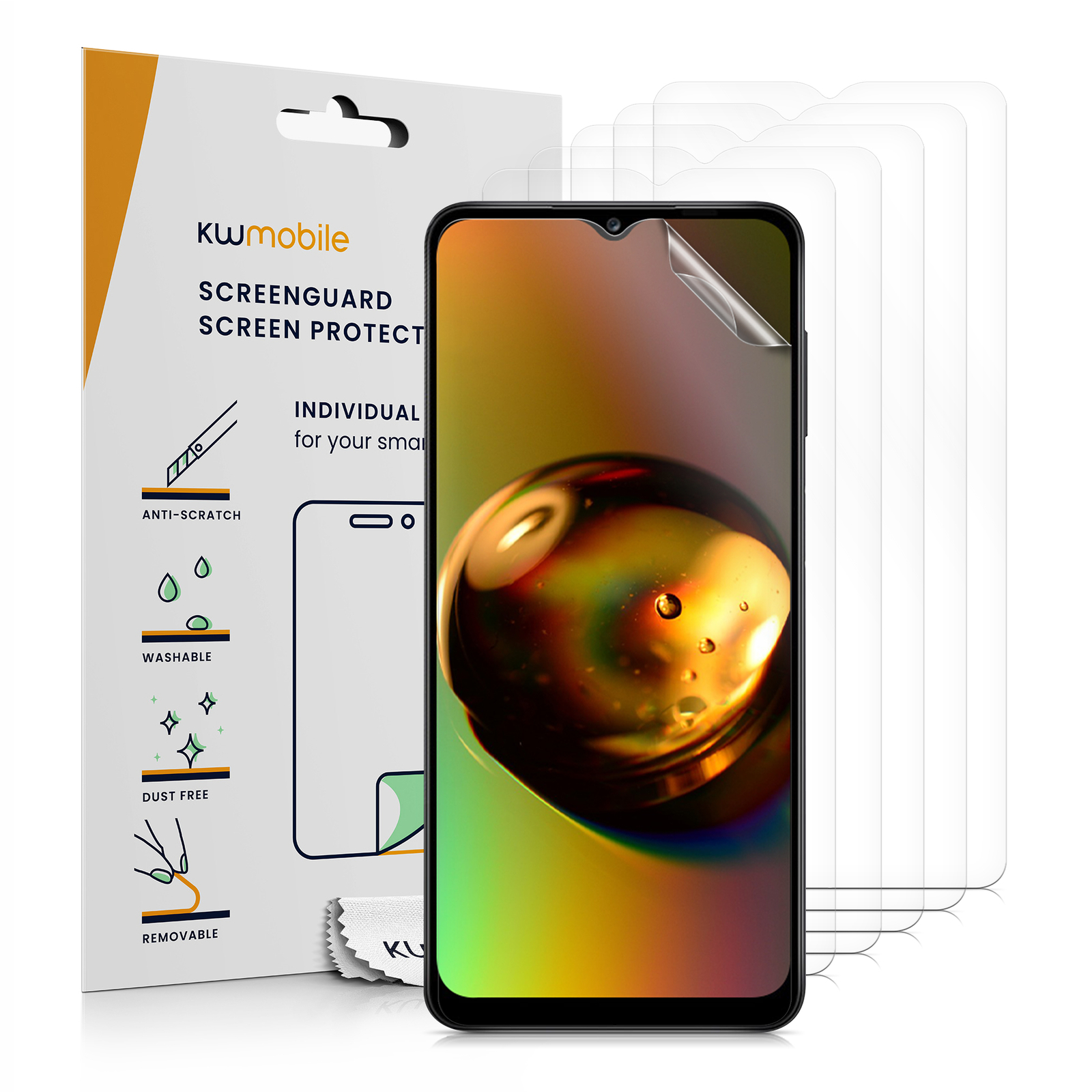 6x Чехол для Samsung Galaxy A13 4G Displayschutzfolie прозрачная крышка телефона