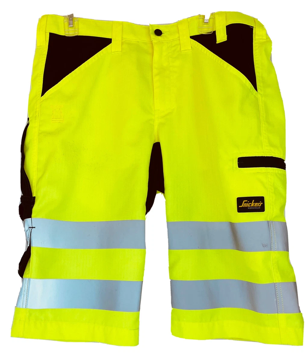 Mens Safety Work Shorts Snickers Litework High Vis Sz 52 36 Style 6132 Quick Dry