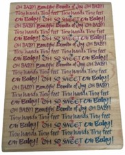 Inkadinkado Stamp Oh Baby Beautiful Bundle of Joy Words Card Making Background