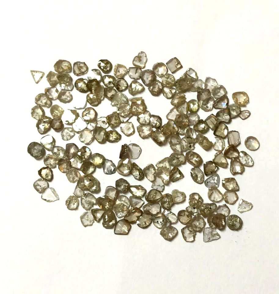 Diamante marrón brillante natural certificado de 4,00 quilates rebanada de diamante marrón suelto Foto 2 de 4