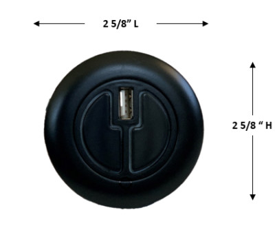 Mulin Electric Switch - Left (L) 2 Button Power Recliner Switch With USB MLSK5-D