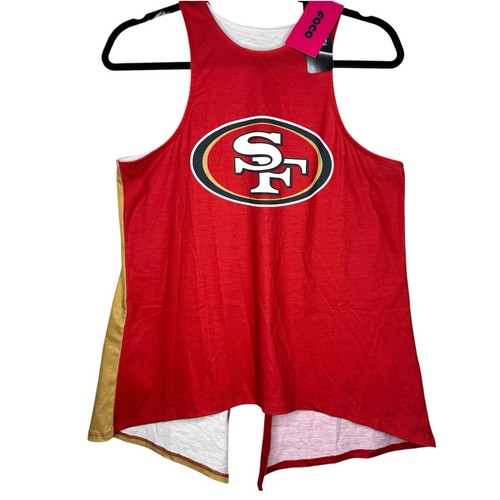 FOCO Women's NFL Team 49ers Logo Tie Breaker Tank Top Shirt Size Small