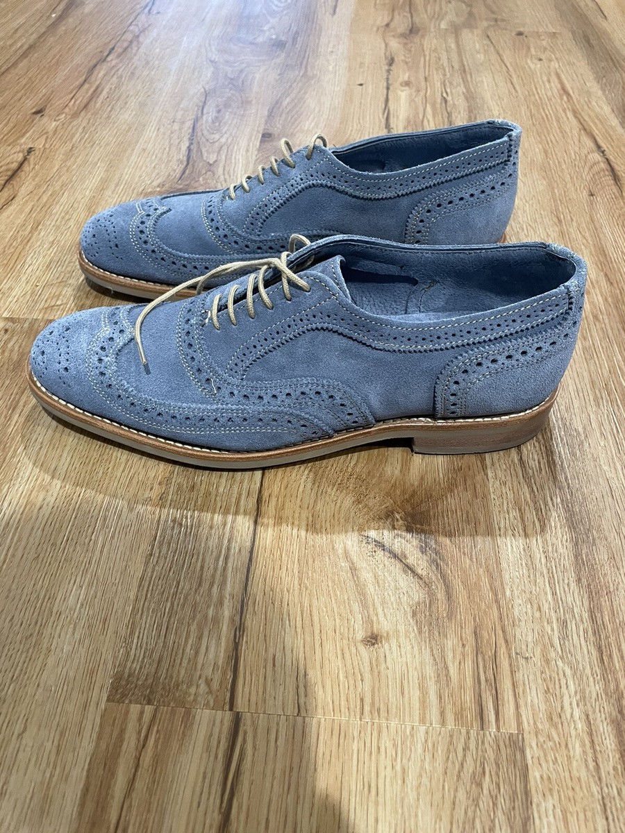 Allen Edmonds Neumok Wingtip Blue Mens 10.5 US Allen Edmonds Blue Dress Shoes for Men with Upper Leather  main image 3