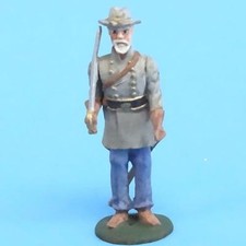 CORD-0888 - Confederate Officer at Attention - ACW - Unknown Manufacturer - 54mm