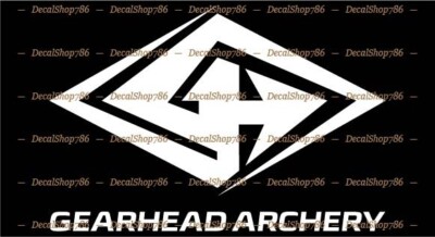 Gearhead Archery I - Hunting/Outdoor Sports - Vinyl Die-Cut Peel N' Stick Decals