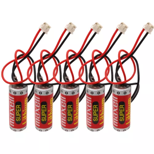 5 Stück 3,6 V ER10/28 ER10280 Akku Mitsubishi FX2NC-32BL Akku mit Stecker - Bild 1 von 6
