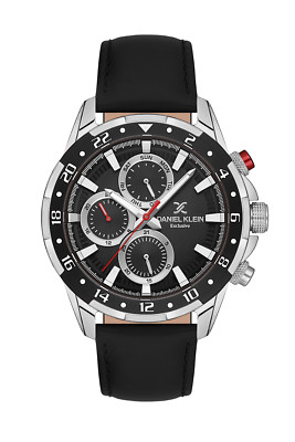 Daniel Klein Exclusive Men Black Leather Watch