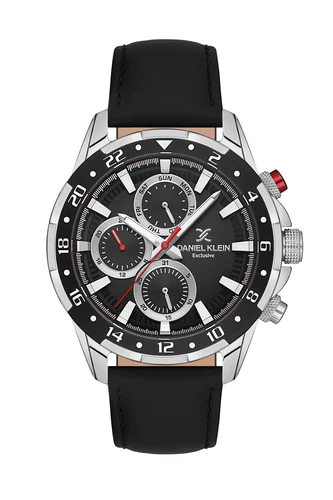 Daniel Klein Exclusive Men Black Leather Watch