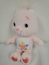 Care Bears TRUE HEART BEAR Beanbag Plush 8.5" Pink 2007 Play Along