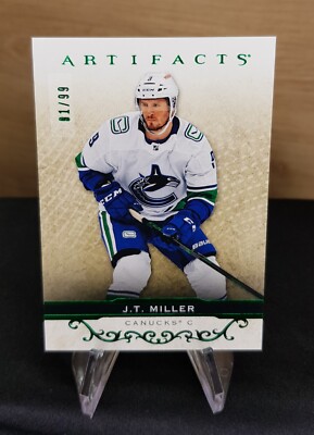 Upper Deck 2021-22 Artifacts - #68 - J.T. Miller - Emerald - Canucks /99