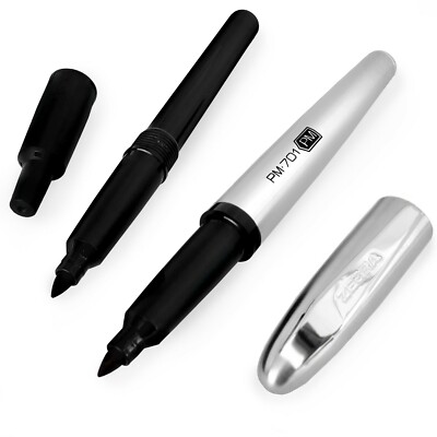 Zebra PM-701 Edelstahl Permanent-Marker 1mm Line + Gratis Nachfüllung Schwarz