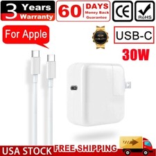 30W Power Adapter Charger USB-C Cable For Apple Macbook ipad pro A1534 A1540 US