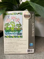 Dimensions Cross Stitch Kit 5 x 7 ~ Frog Parking Only (NEW)