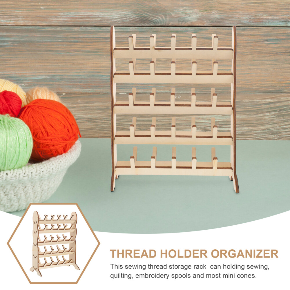 Spool Wooden Holder Rack Embroidery Thread Organizing Sewing Thread Organizer