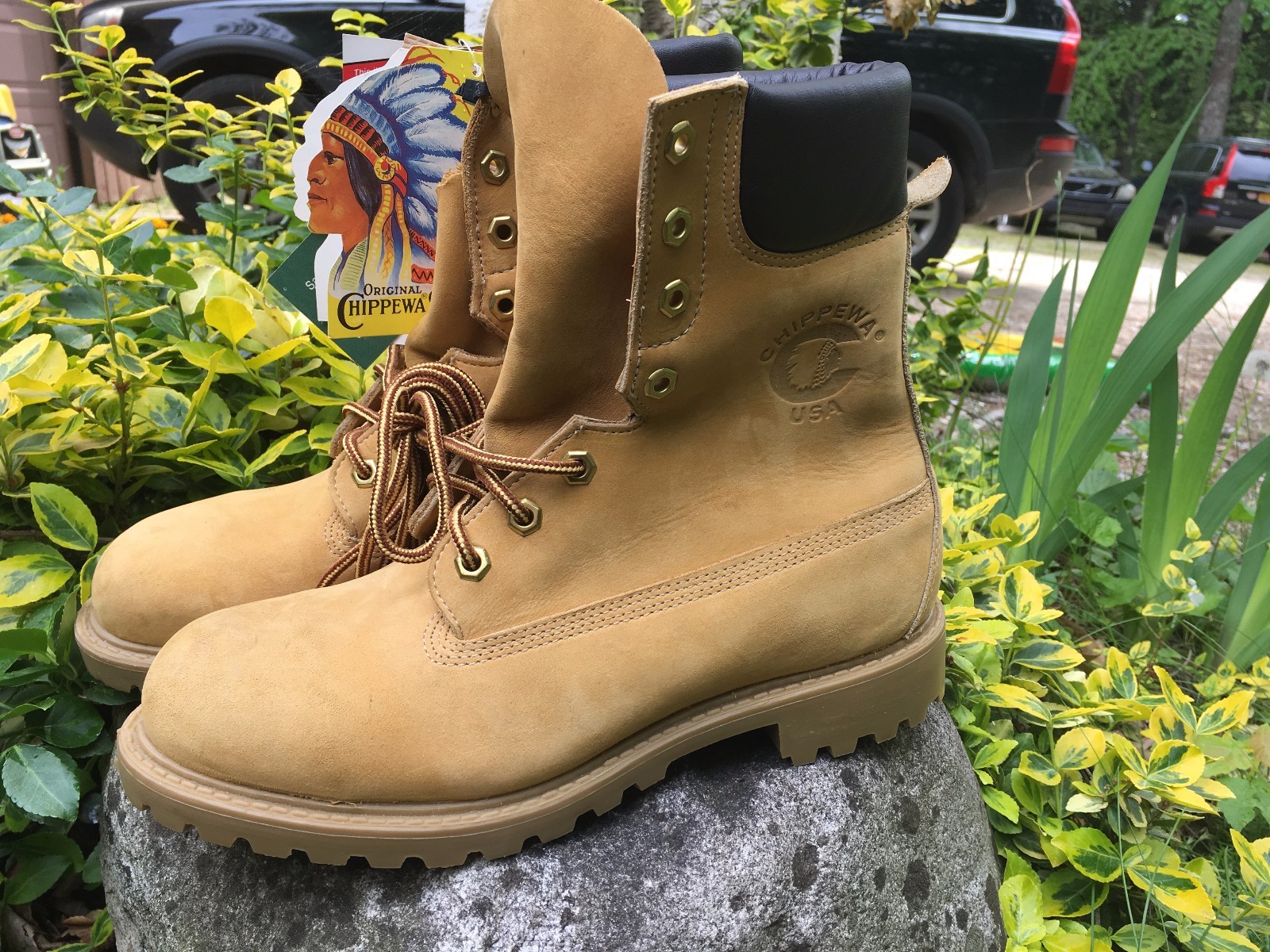 Chippewa 8" Rugged Handcrafted Steel Toe Men Boots NEW Size US 7 EE  8.5 D