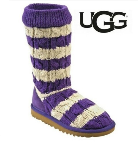 NWOT Classic Tall Stripe Cable Knit Ugg 