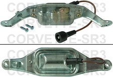 1968-1973 Corvette License Plate Light Assembly W Guide Lens Wo Fiber Optics
