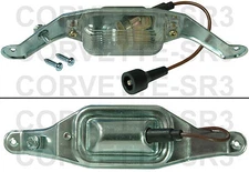 1968-1973 Corvette License Plate Light Assembly w/ Guide Lens  w/o Fiber Optics