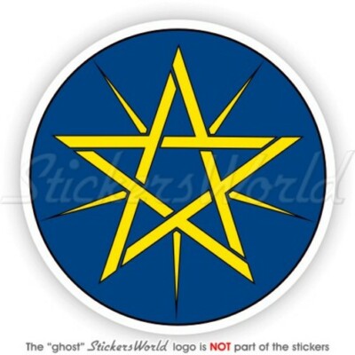 ÄTHIOPIEN Wappen National Emblem 90mm Vinyl Aufkleber