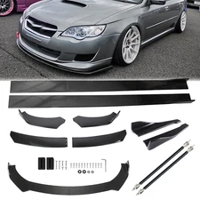 Front Lip Chin Bumper Side Skirt For Subaru Legacy Wagon Carbon Fiber Bod K GHJ