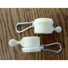 Flag Pole Rings -Plastic Ring with Metal Carabiners ( 1 Package of 2)