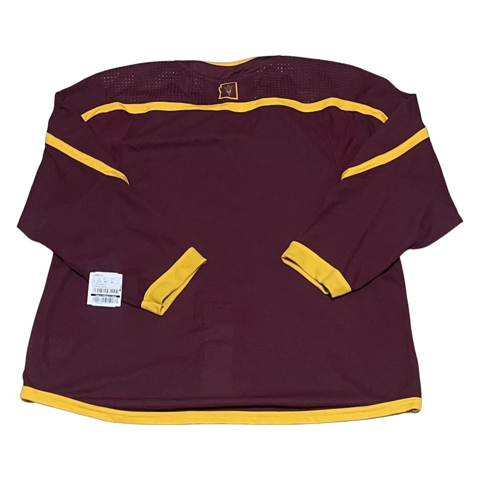Camiseta deportiva de hockey Adidas Arizona State ASU NCAA hecha en Canadá MiC talla 56 nueva con etiquetas rara Foto 2 de 4