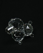 Faceted Clear Cut Crystal Dog Puppy Figurine