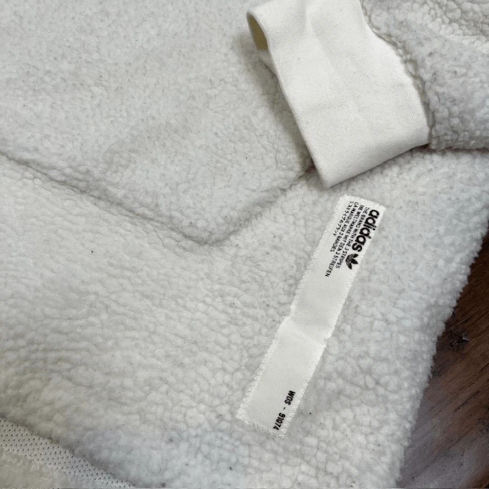 OFF WHITE Adidas Originals NMD Felpa con Cappuccio in Pile Off White Uomo Taglia Media